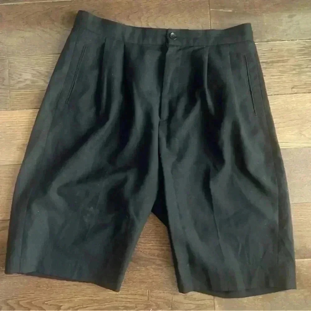 Unconditional London Black Wool Shorts Size Medium